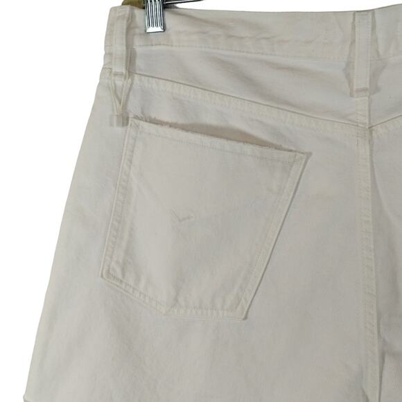 E Hudson Los Angeles Women's White Lori High Rise Denim Shorts NWT Plus Size 32 - Picture 8 of 10